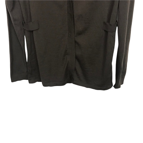 Les Copains Blue Brown 100% Wool Cardigan FLAWED - Picture 4 of 16